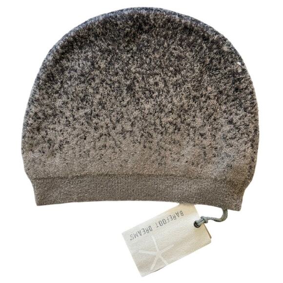 Barefoot Dreams CozyChic Lite Confetti Beanie - Storm Gray/Dark Brown NWT